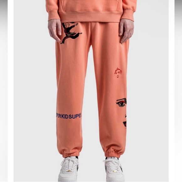 LUISAVIAROMA KIDSUPER STUDIOS Kidsuper Logo Cotton Sweatpants Size Small - Picture 14 of 16